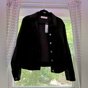 Size Large , Black Corduroy Jacket with front pockets
